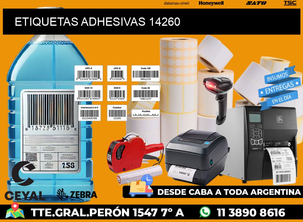 ETIQUETAS ADHESIVAS 14260