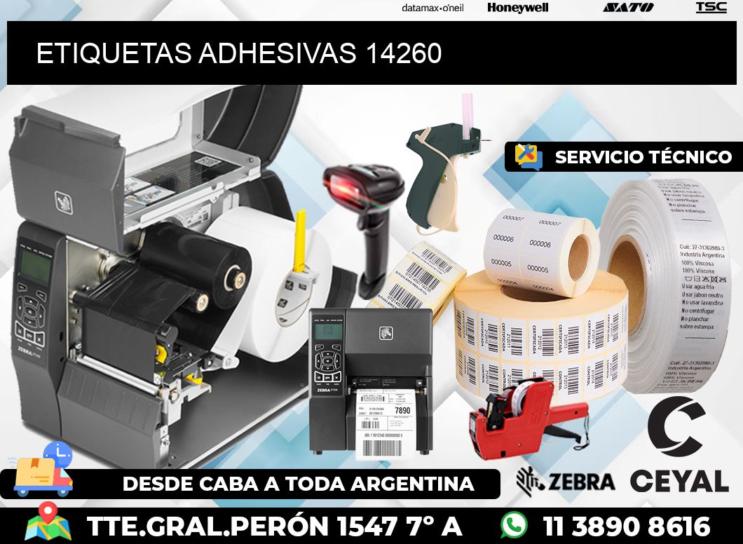 ETIQUETAS ADHESIVAS 14260