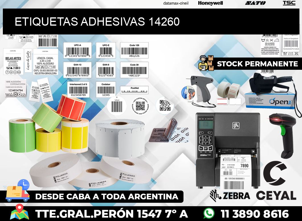 ETIQUETAS ADHESIVAS 14260