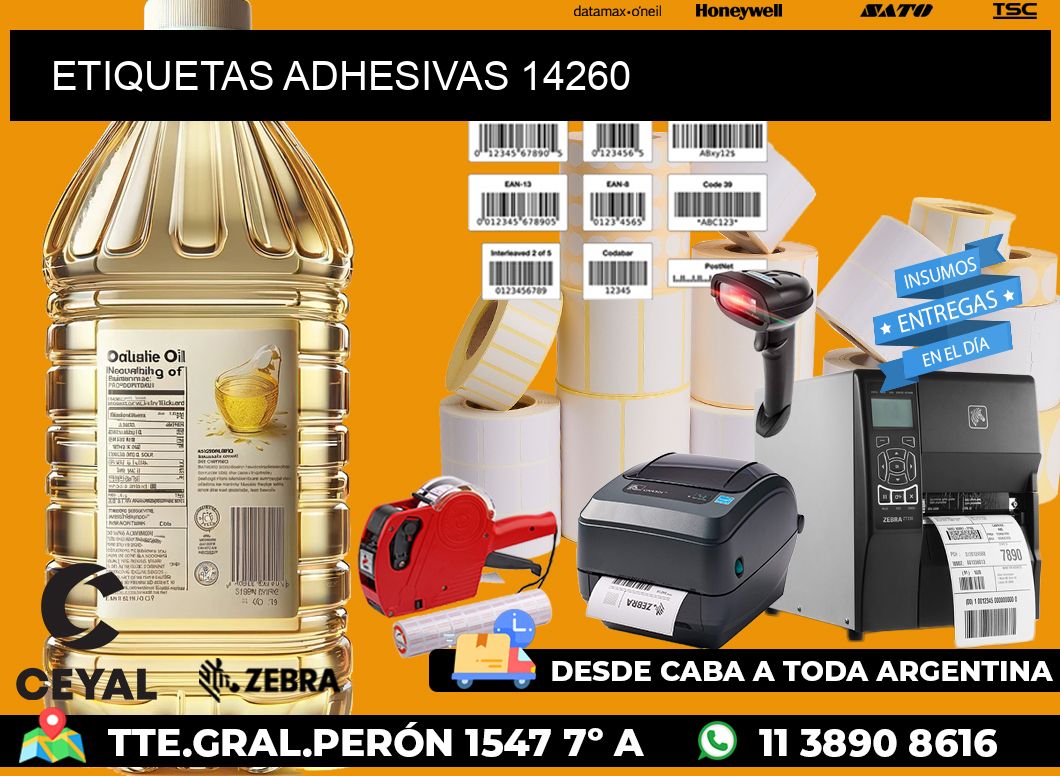 ETIQUETAS ADHESIVAS 14260