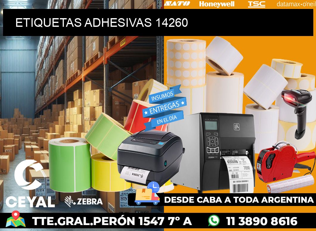 ETIQUETAS ADHESIVAS 14260