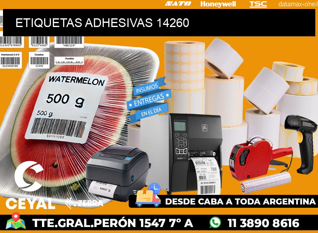 ETIQUETAS ADHESIVAS 14260