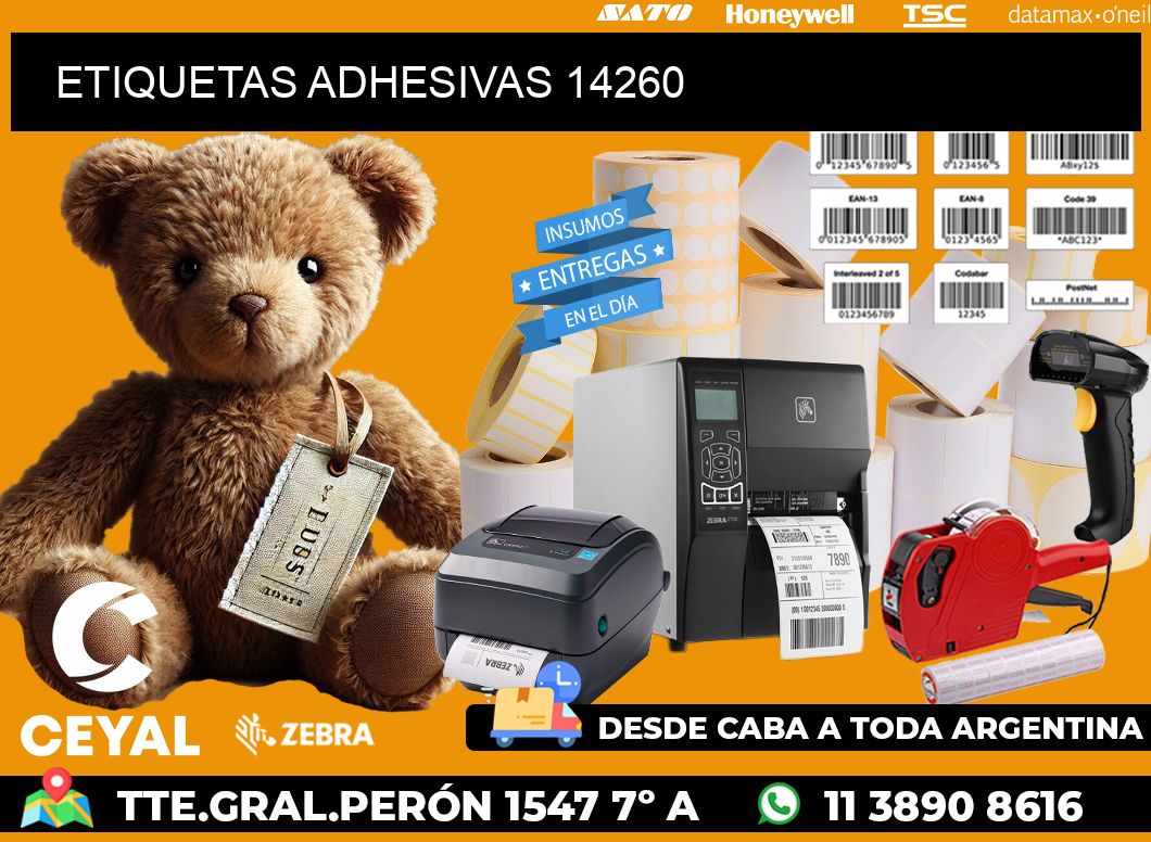 ETIQUETAS ADHESIVAS 14260