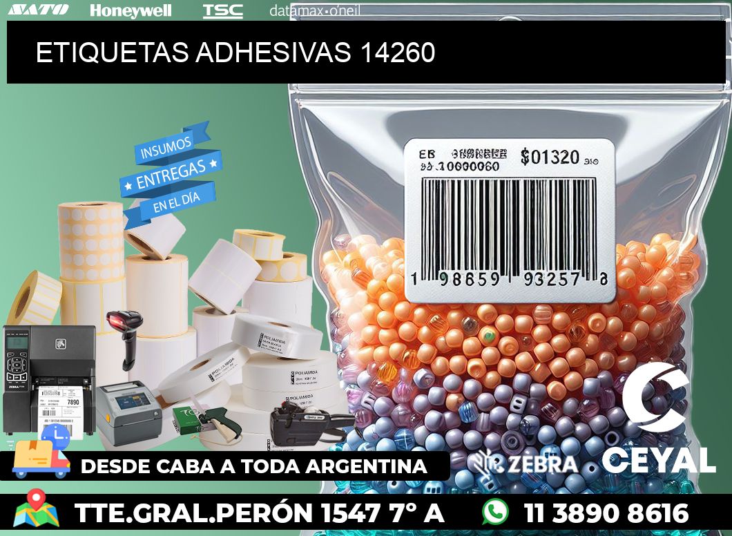 ETIQUETAS ADHESIVAS 14260