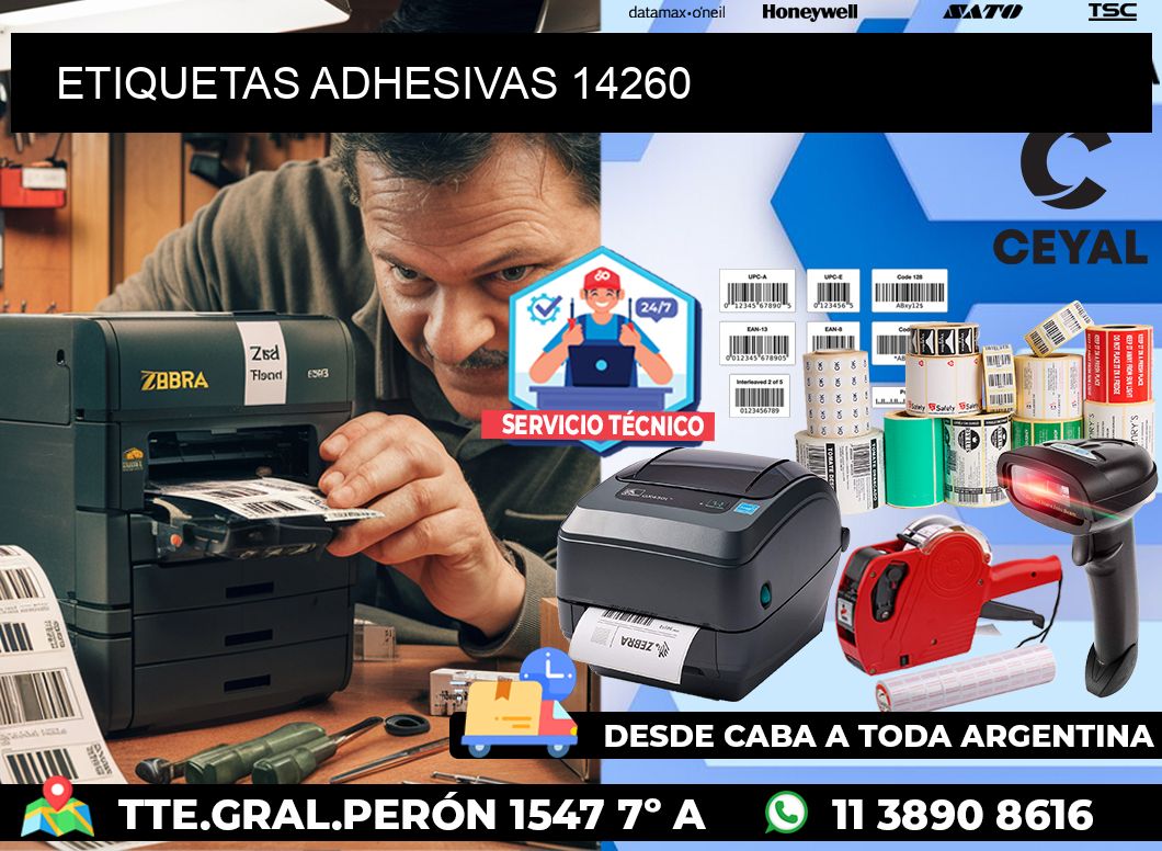 ETIQUETAS ADHESIVAS 14260