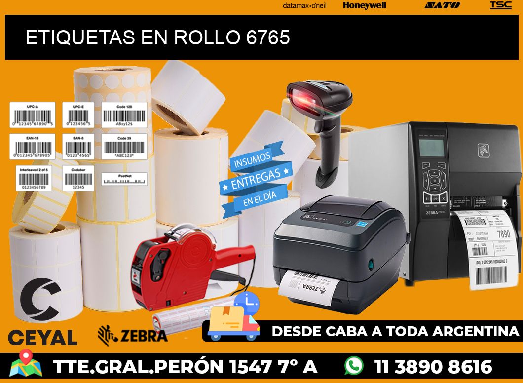 ETIQUETAS EN ROLLO 6765