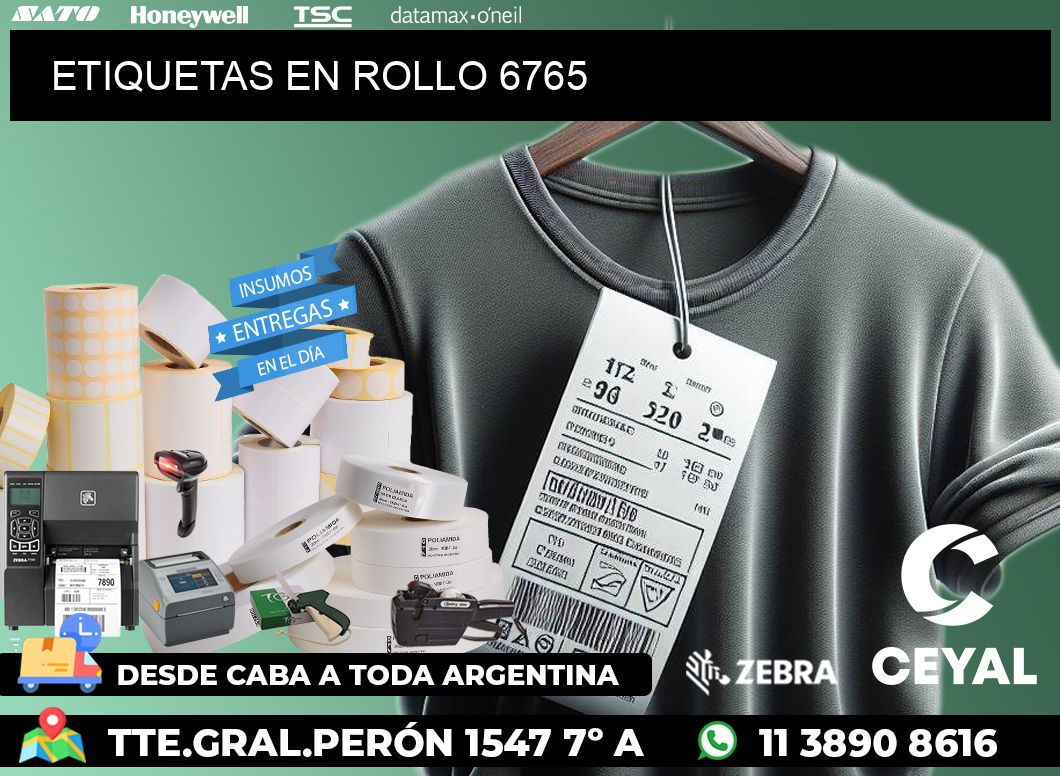 ETIQUETAS EN ROLLO 6765