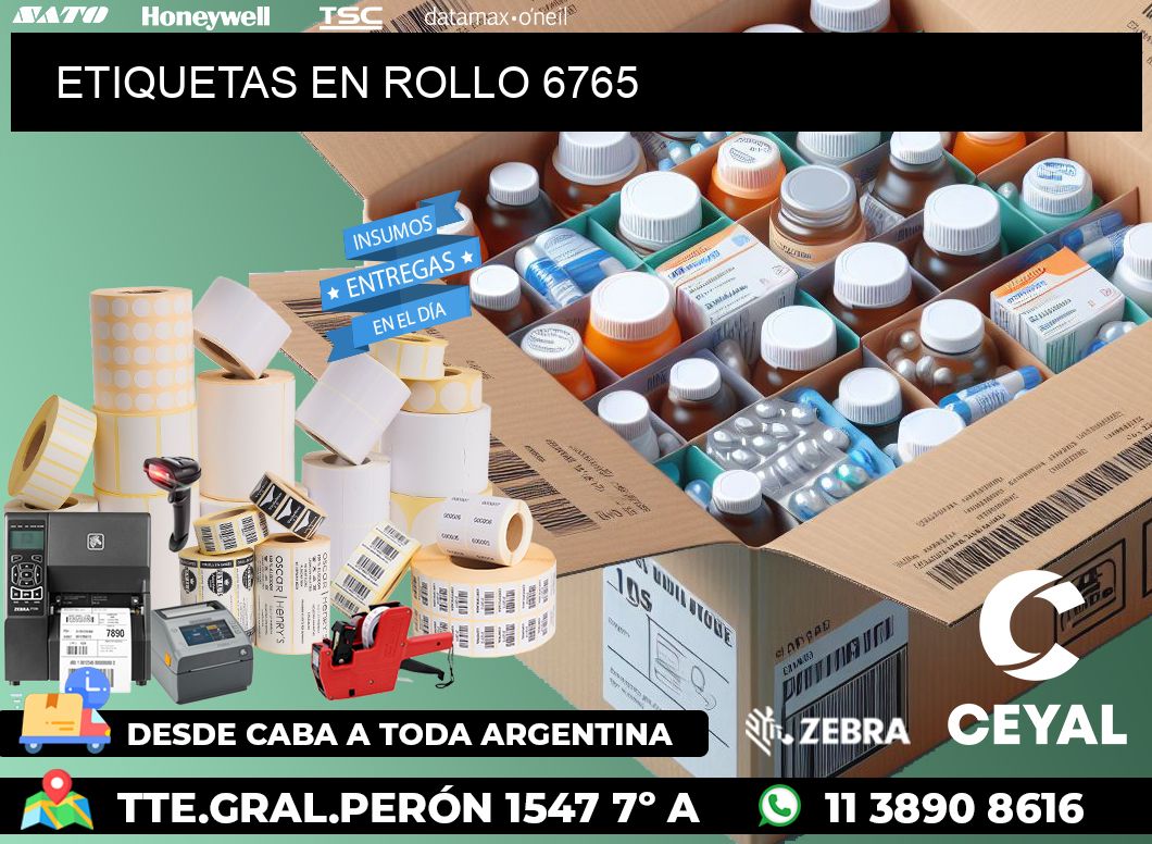 ETIQUETAS EN ROLLO 6765