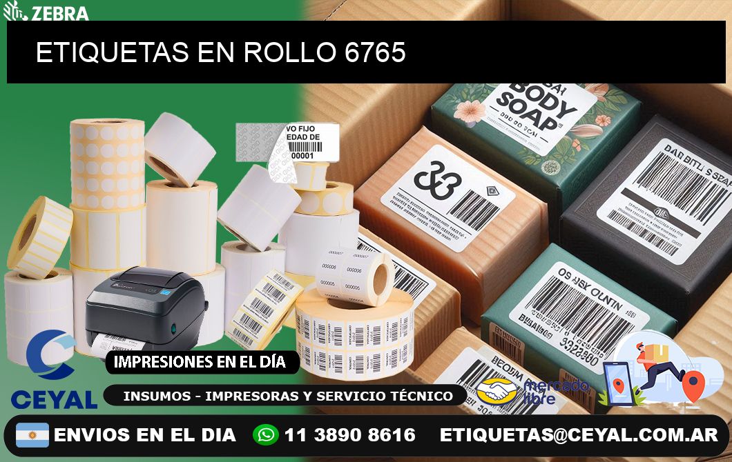 ETIQUETAS EN ROLLO 6765