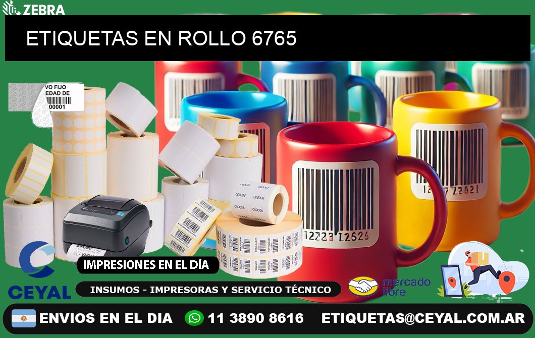 ETIQUETAS EN ROLLO 6765