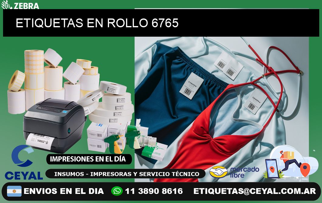 ETIQUETAS EN ROLLO 6765