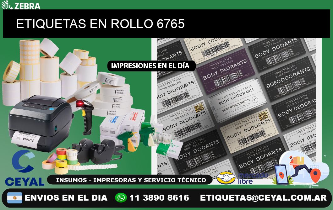 ETIQUETAS EN ROLLO 6765