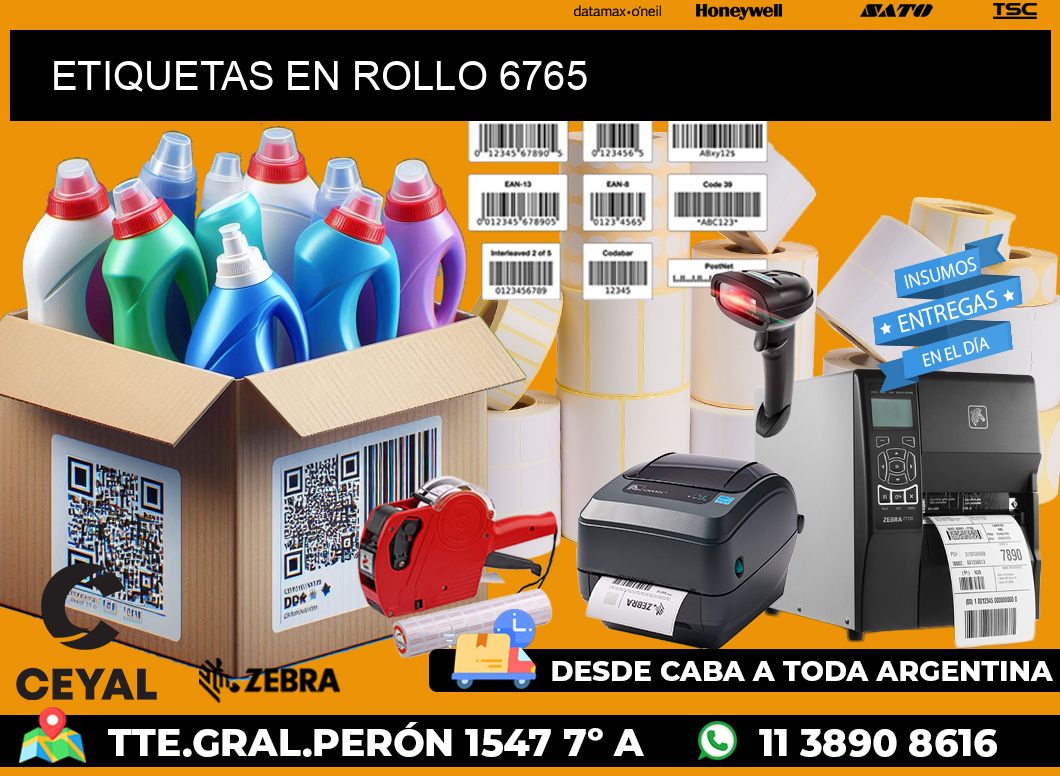 ETIQUETAS EN ROLLO 6765