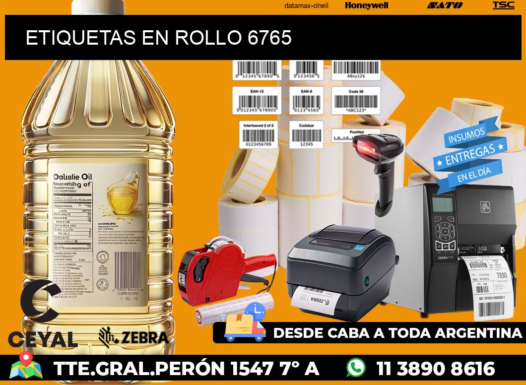 ETIQUETAS EN ROLLO 6765