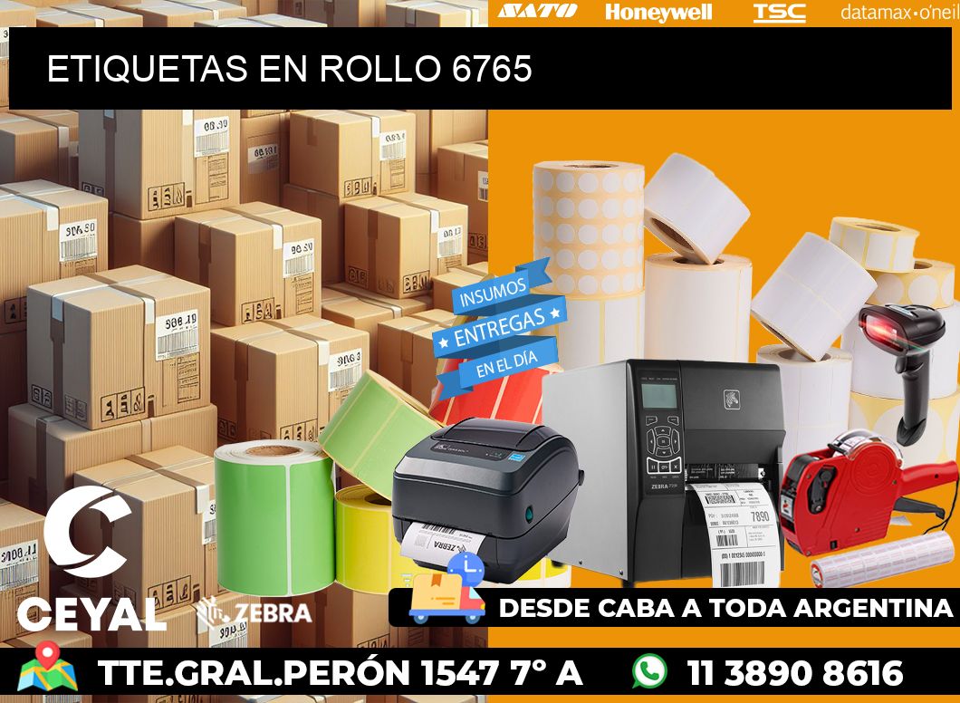 ETIQUETAS EN ROLLO 6765