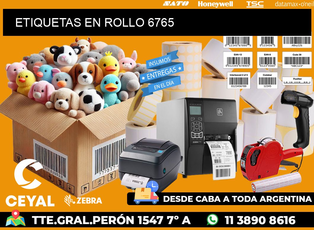 ETIQUETAS EN ROLLO 6765