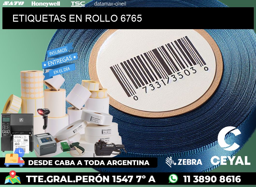 ETIQUETAS EN ROLLO 6765