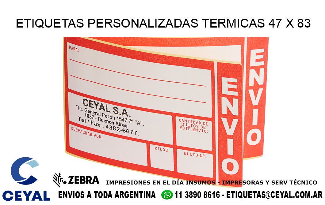 ETIQUETAS PERSONALIZADAS TERMICAS 47 x 83