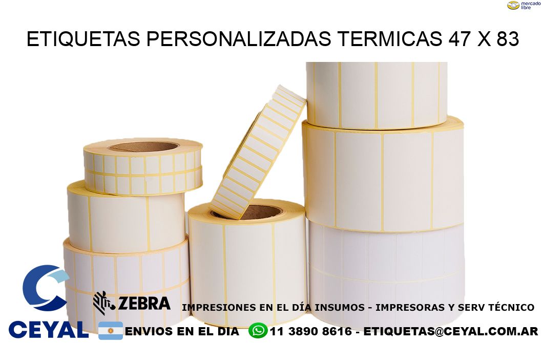 ETIQUETAS PERSONALIZADAS TERMICAS 47 x 83