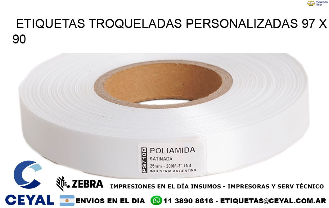 ETIQUETAS TROQUELADAS PERSONALIZADAS 97 x 90
