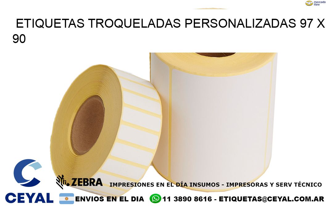 ETIQUETAS TROQUELADAS PERSONALIZADAS 97 x 90