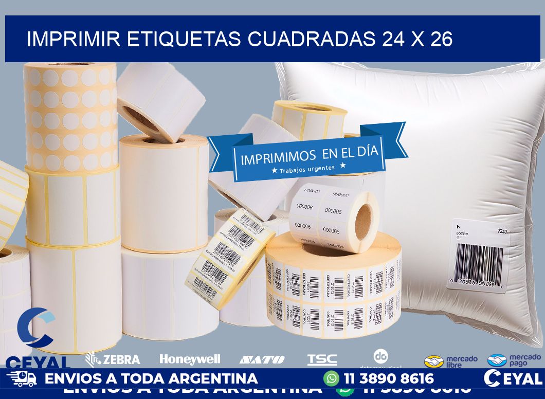 IMPRIMIR ETIQUETAS CUADRADAS 24 x 26