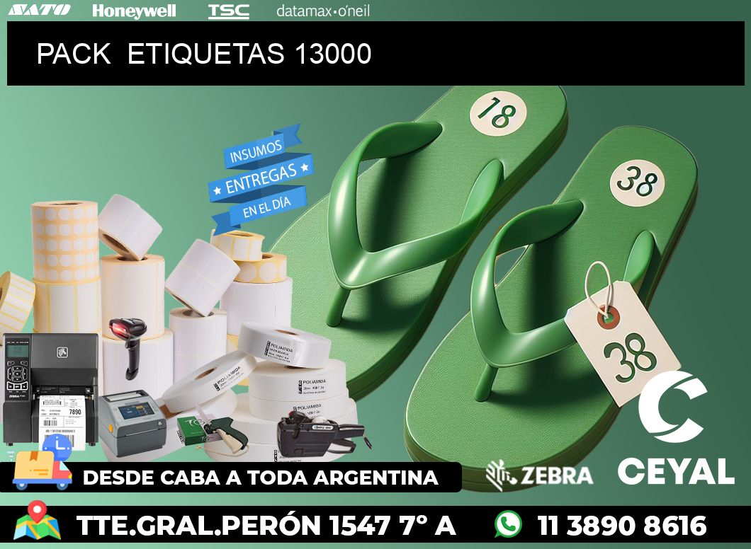PACK  ETIQUETAS 13000