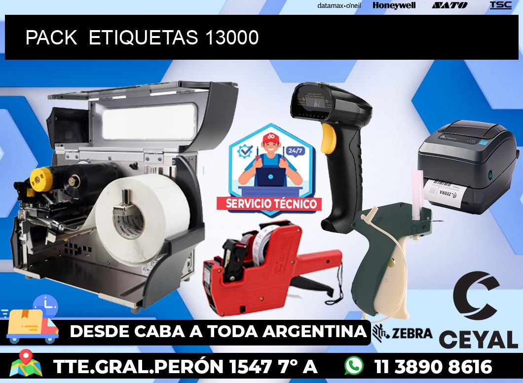 PACK  ETIQUETAS 13000