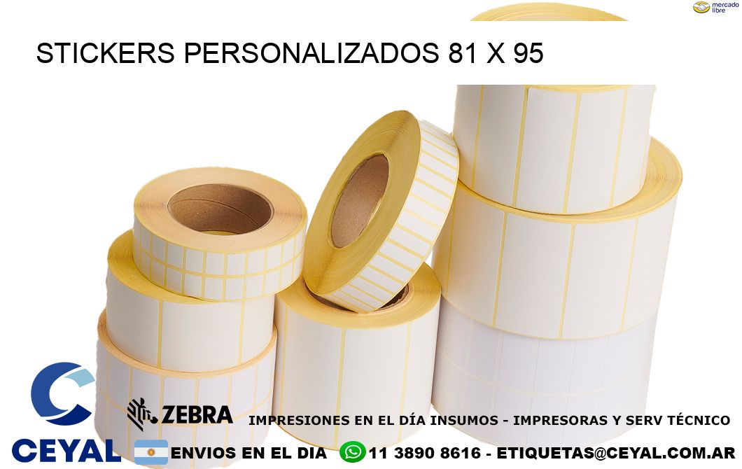 STICKERS PERSONALIZADOS 81 x 95