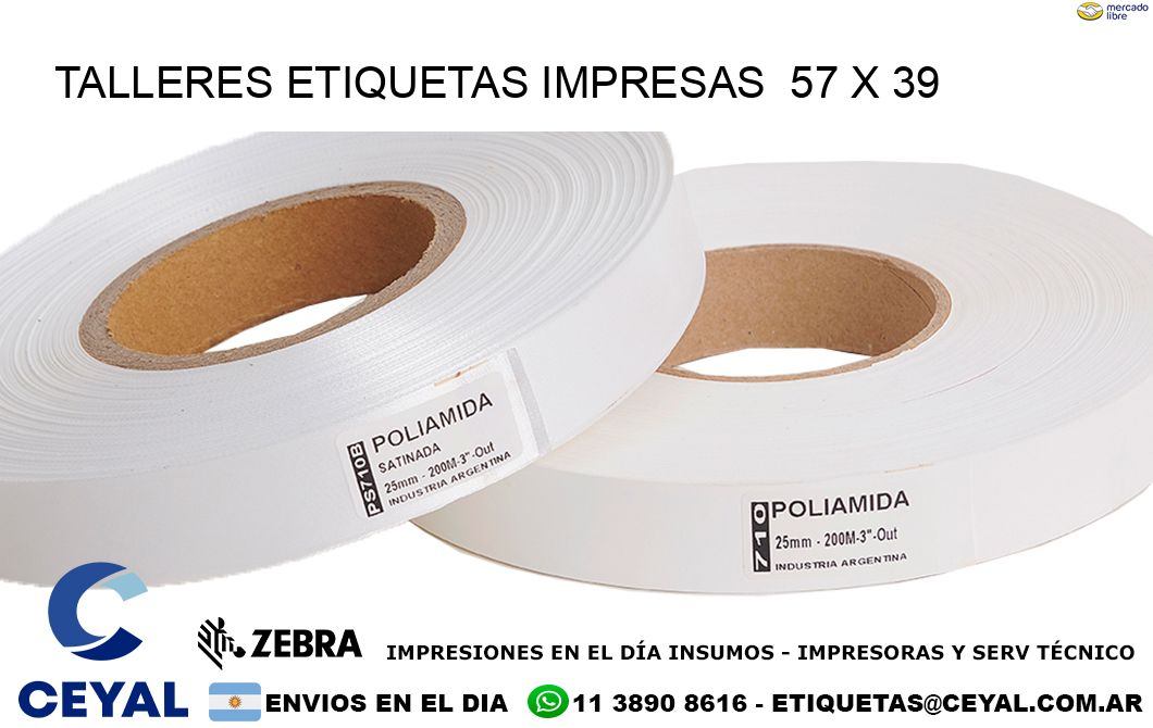 TALLERES ETIQUETAS IMPRESAS  57 x 39