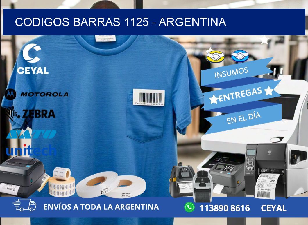 CODIGOS BARRAS 1125 - ARGENTINA