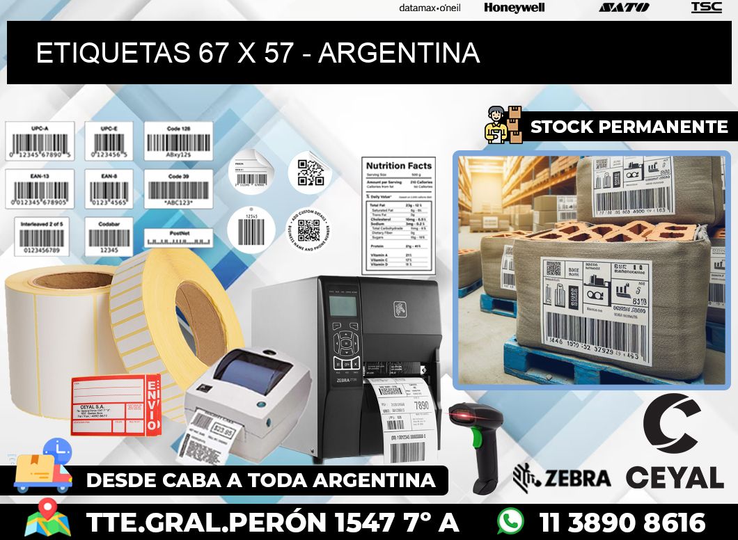 ETIQUETAS 67 x 57 - ARGENTINA