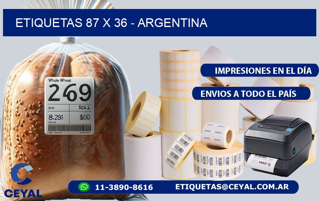 ETIQUETAS 87 x 36 - ARGENTINA