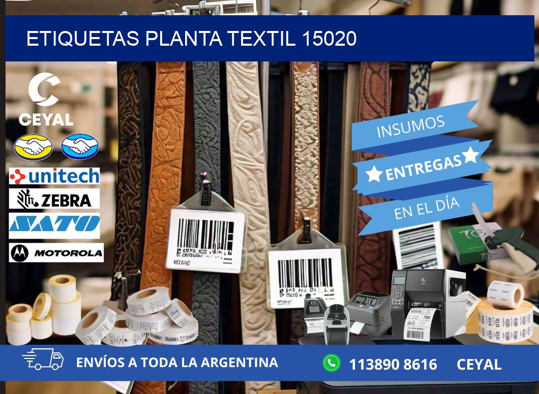 ETIQUETAS PLANTA TEXTIL 15020
