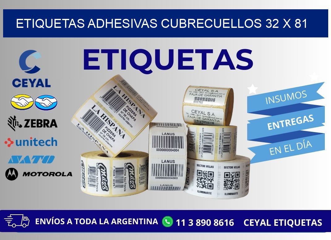 ETIQUETAS ADHESIVAS CUBRECUELLOS 32 x 81
