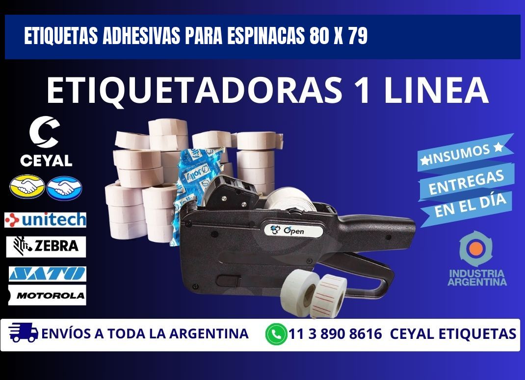 ETIQUETAS ADHESIVAS PARA ESPINACAS 80 x 79