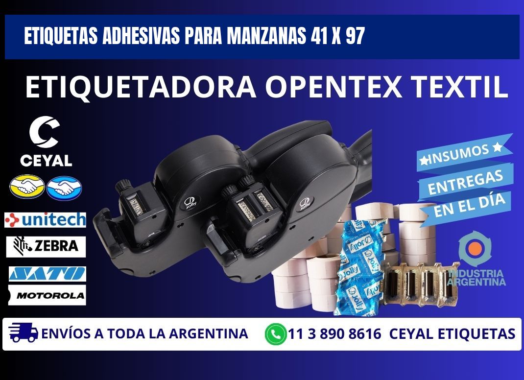 ETIQUETAS ADHESIVAS PARA MANZANAS 41 x 97