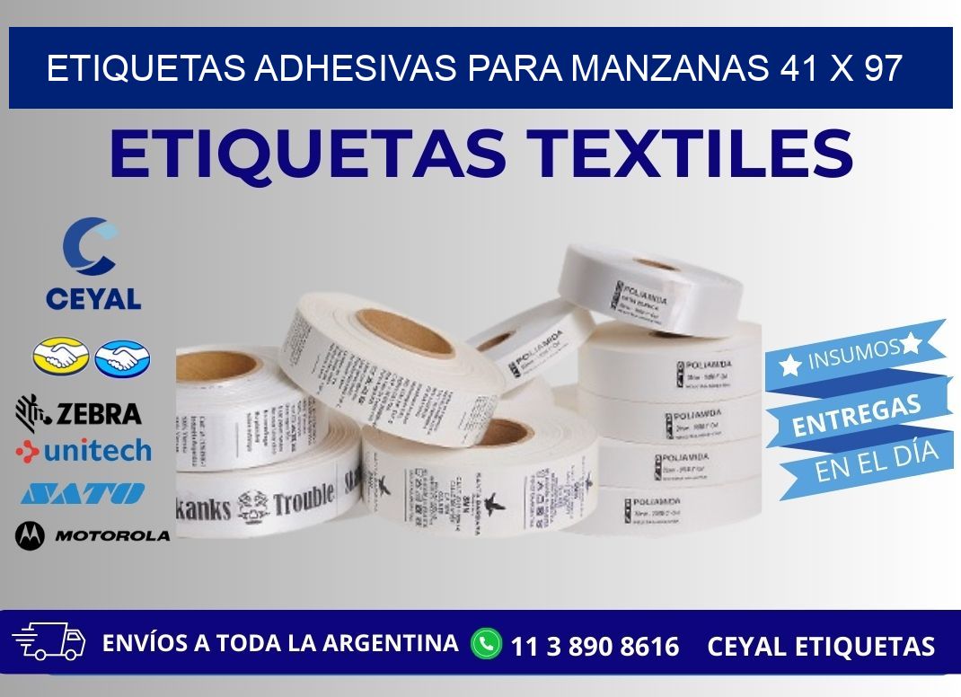 ETIQUETAS ADHESIVAS PARA MANZANAS 41 x 97