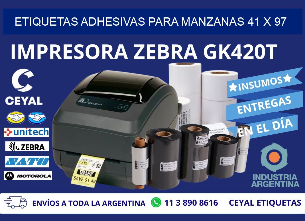 ETIQUETAS ADHESIVAS PARA MANZANAS 41 x 97