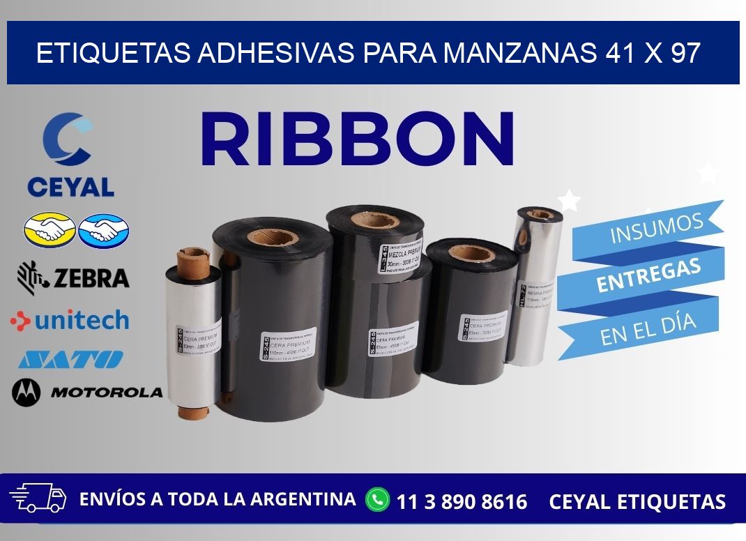 ETIQUETAS ADHESIVAS PARA MANZANAS 41 x 97