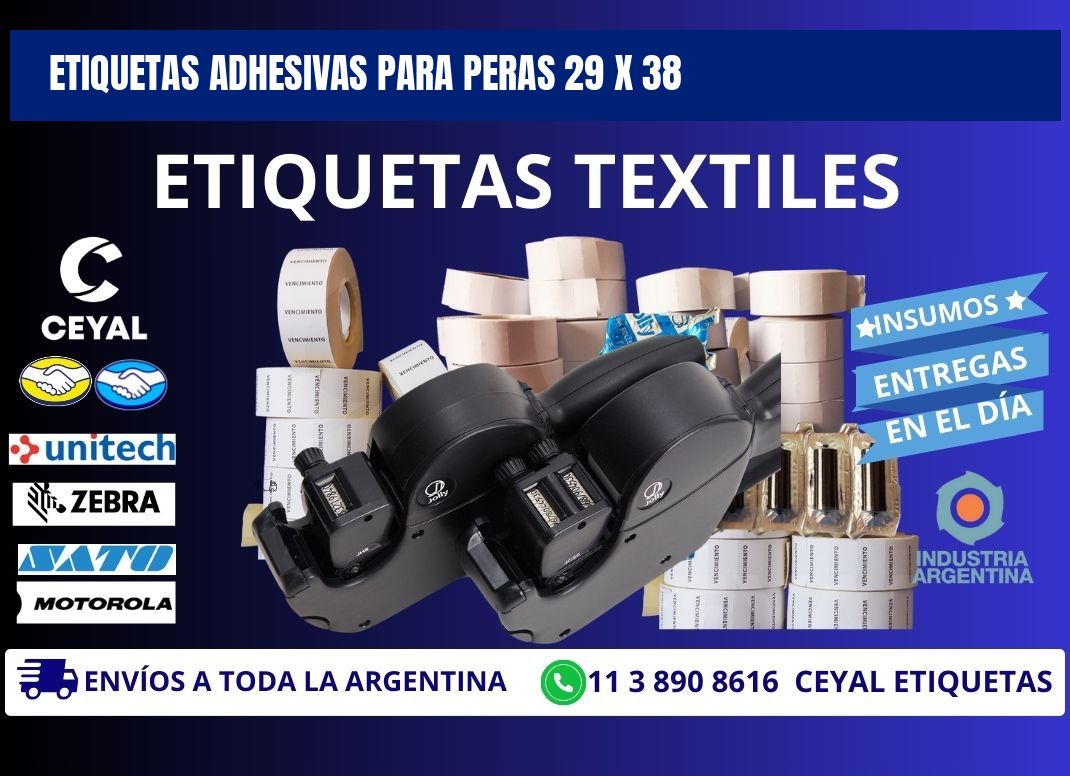 ETIQUETAS ADHESIVAS PARA PERAS 29 x 38