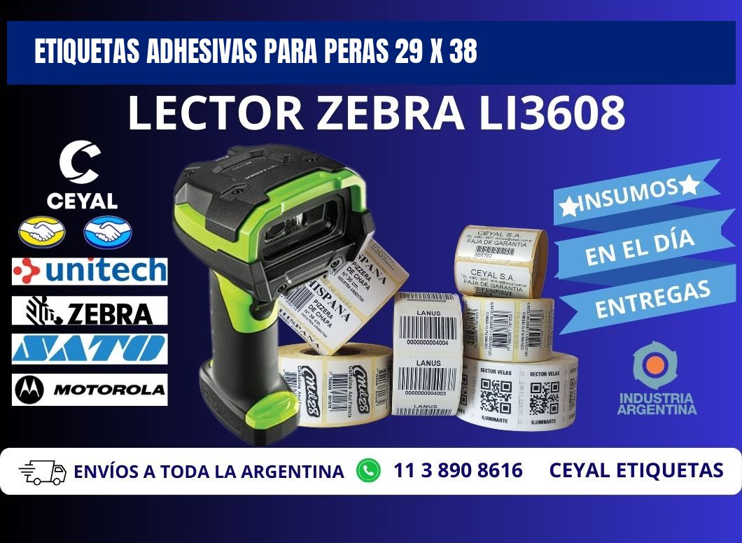 ETIQUETAS ADHESIVAS PARA PERAS 29 x 38