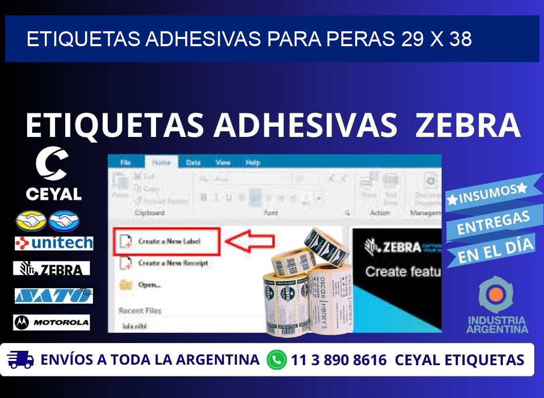 ETIQUETAS ADHESIVAS PARA PERAS 29 x 38
