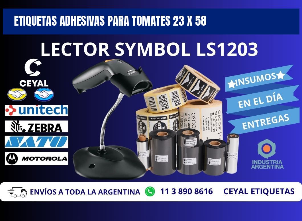 ETIQUETAS ADHESIVAS PARA TOMATES 23 x 58