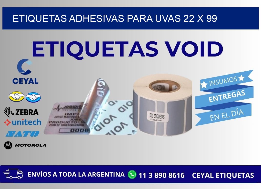 ETIQUETAS ADHESIVAS PARA UVAS 22 x 99