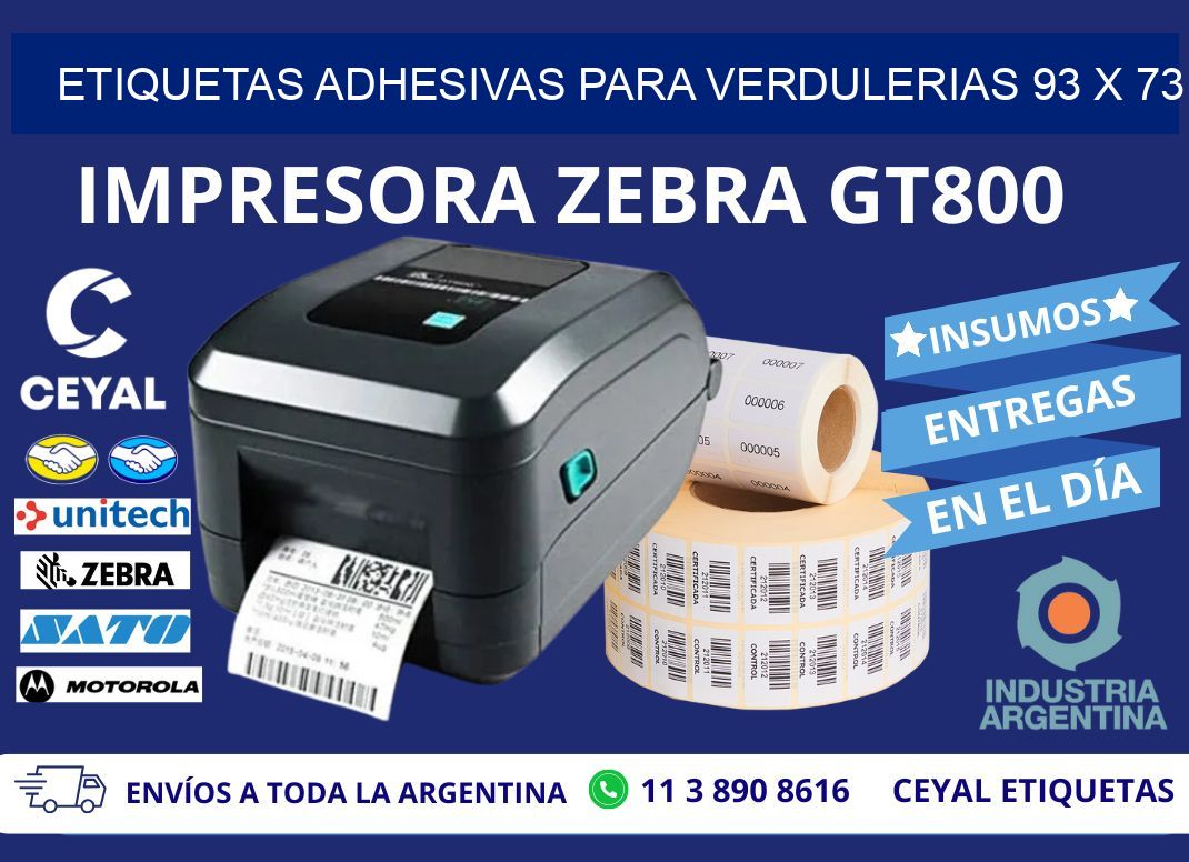 ETIQUETAS ADHESIVAS PARA VERDULERIAS 93 x 73