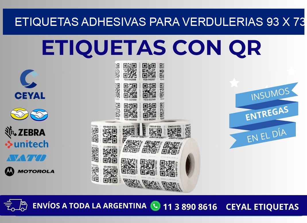 ETIQUETAS ADHESIVAS PARA VERDULERIAS 93 x 73