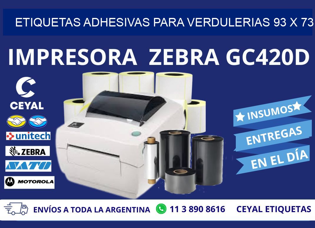 ETIQUETAS ADHESIVAS PARA VERDULERIAS 93 x 73