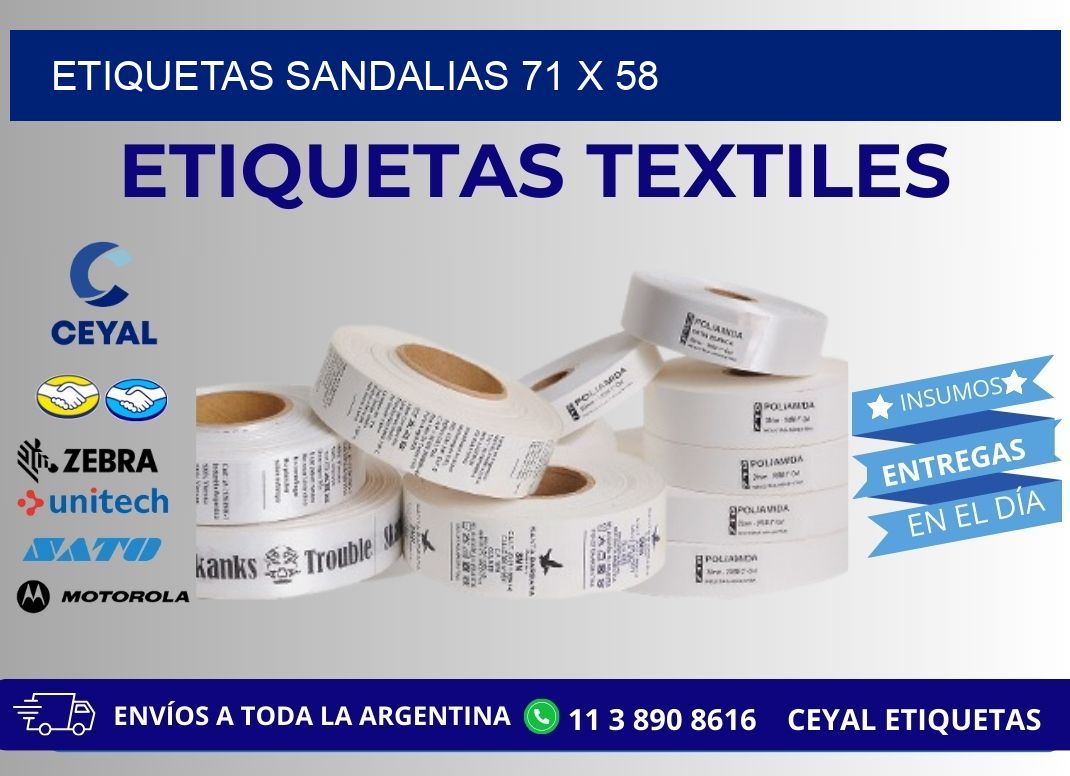 ETIQUETAS SANDALIAS 71 x 58