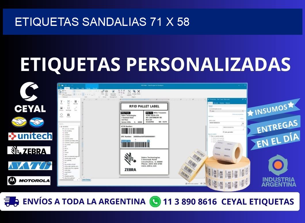 ETIQUETAS SANDALIAS 71 x 58